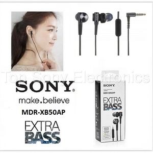 Sony Earbuds MDRXB50AP Headphones Black Extra Bass